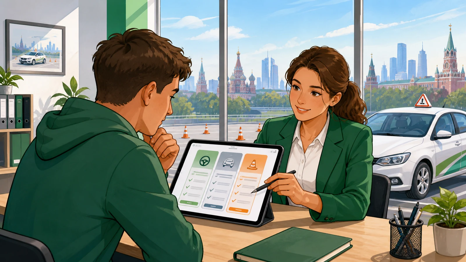 Консультация ученика по стоимости и тарифам автошколы